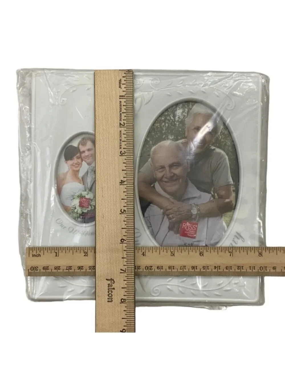 Photo Frame 40Th Anniversary Porcelain Holds 2 Photos Now and Then Keepsake Gift